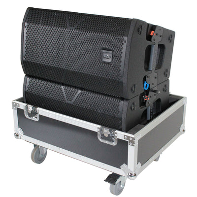 ProX Universal ATA Dual Speaker Flight Case fits 28x26x20 in. 2x RCF HDL10 HDL28, DAS VANTEC 20A