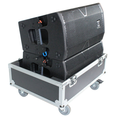 ProX Universal ATA Dual Speaker Flight Case fits 28x26x20 in. 2x RCF HDL10 HDL28, DAS VANTEC 20A