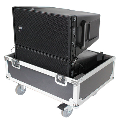 ProX Universal ATA Dual Speaker Flight Case fits 28x26x20 in. 2x RCF HDL10 HDL28, DAS VANTEC 20A
