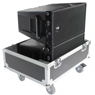 ProX Universal ATA Dual Speaker Flight Case fits 28x26x20 in. 2x RCF HDL10 HDL28, DAS VANTEC 20A