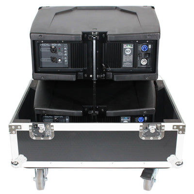 ProX Universal ATA Dual Speaker Flight Case fits 28x26x20 in. 2x RCF HDL10 HDL28, DAS VANTEC 20A