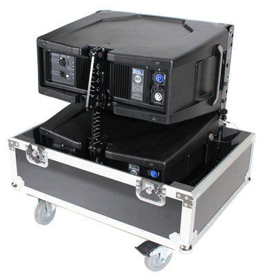 ProX Universal ATA Dual Speaker Flight Case fits 28x26x20 in. 2x RCF HDL10 HDL28, DAS VANTEC 20A