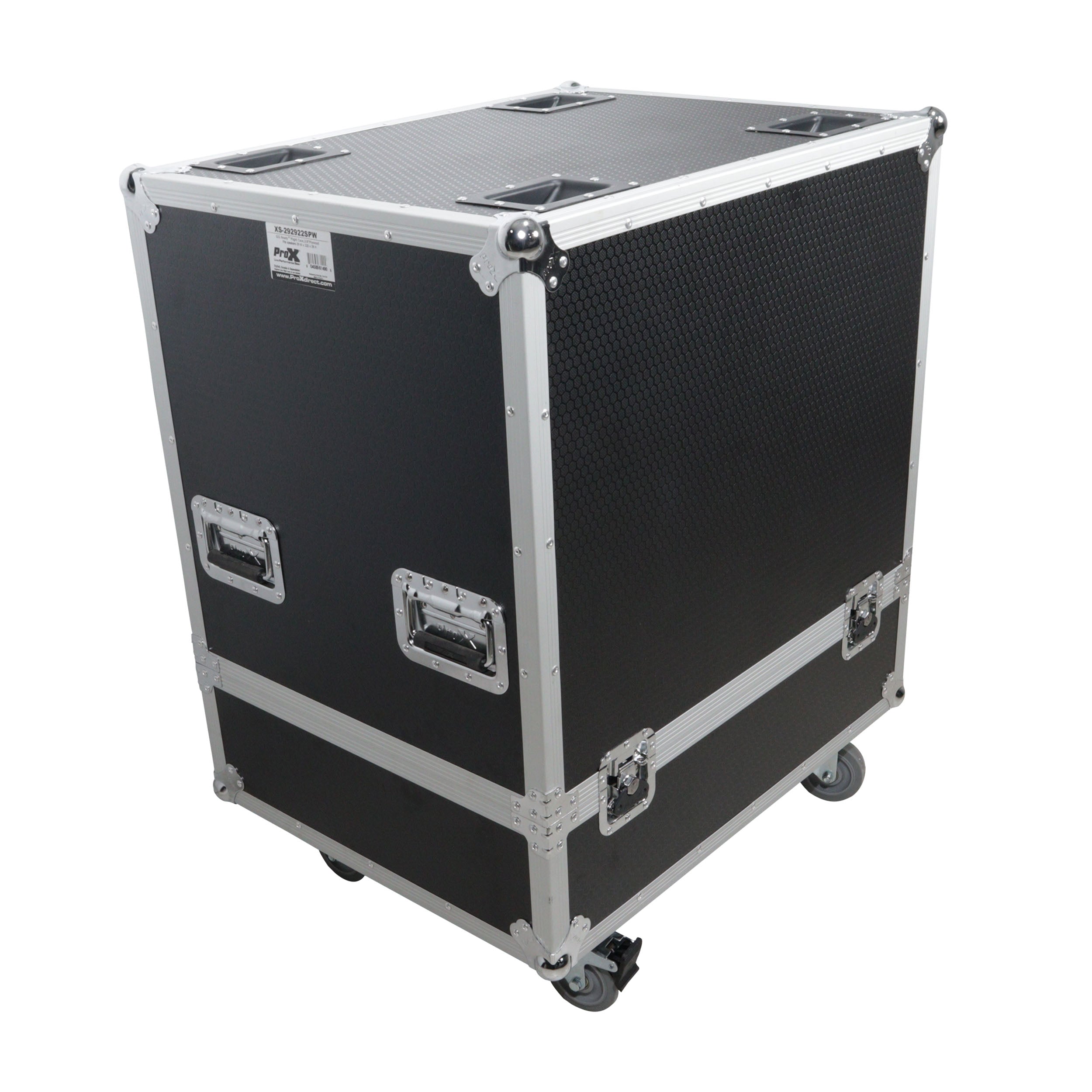 ProX Universal ATA Single Line Array Sub Speaker Flight Case fits RCF SUB 8004-AS 9004-AS and similar size speakers 29x29x22 in.