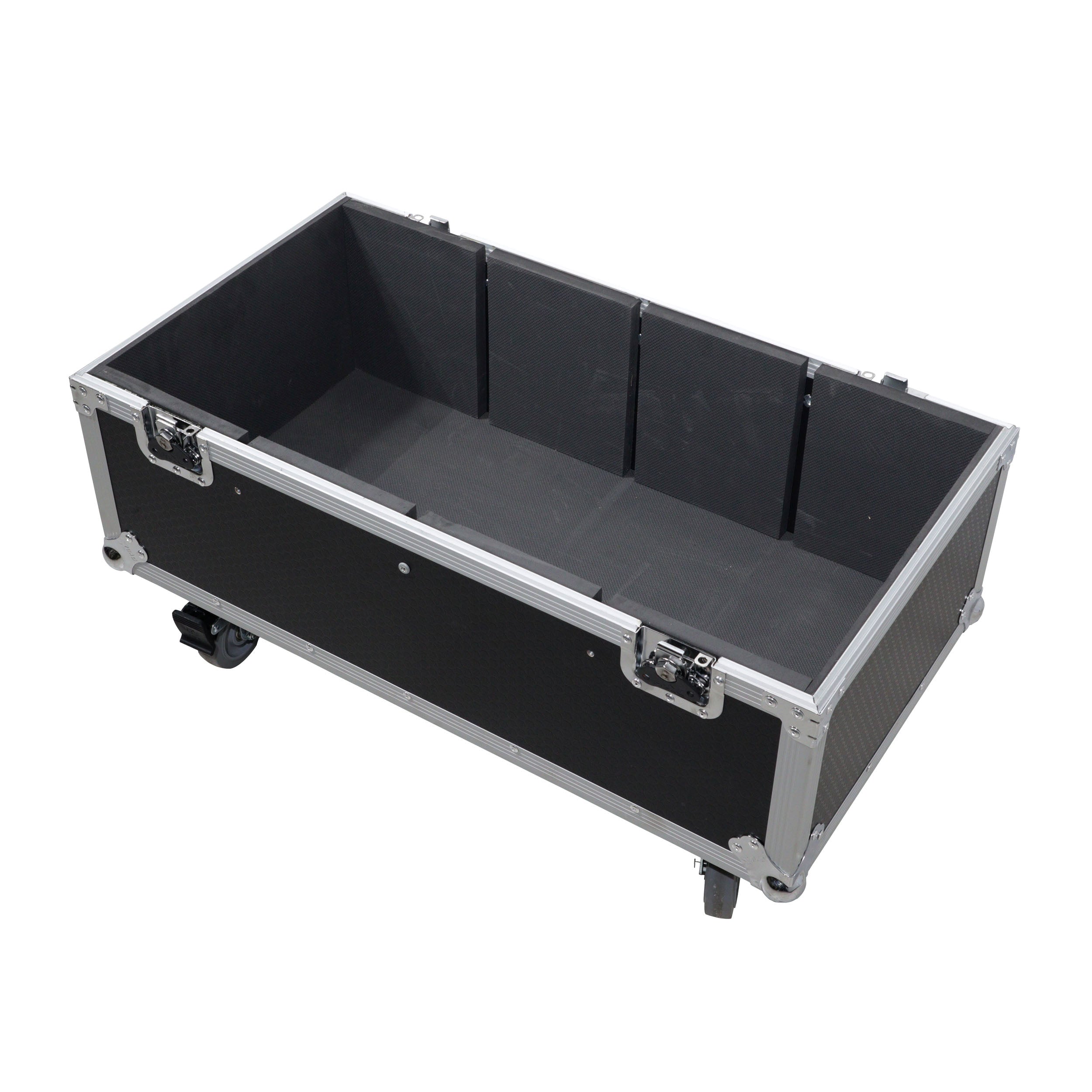 ProX Universal ATA Dual Speaker Flight Case for 2x QSC K12 JBL PRX812 2x Speakers and similar size speakers 25x15x15 in.