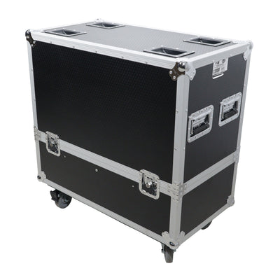 ProX Universal ATA Dual Speaker Flight Case for 2x QSC K12 JBL PRX812 2x Speakers and similar size speakers 25x15x15 in.