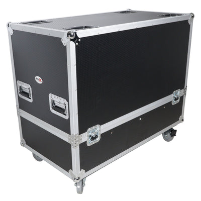 ProX Universal Dual ATA Speaker Flight Case Fits 2 pcs 28x20x20 inch speakers, Two JBL SRX 815P and Similar Sized Speakers