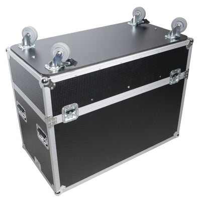 ProX Universal Dual ATA Speaker Flight Case Fits 2 pcs 28x20x20 inch speakers, Two JBL SRX 815P and Similar Sized Speakers