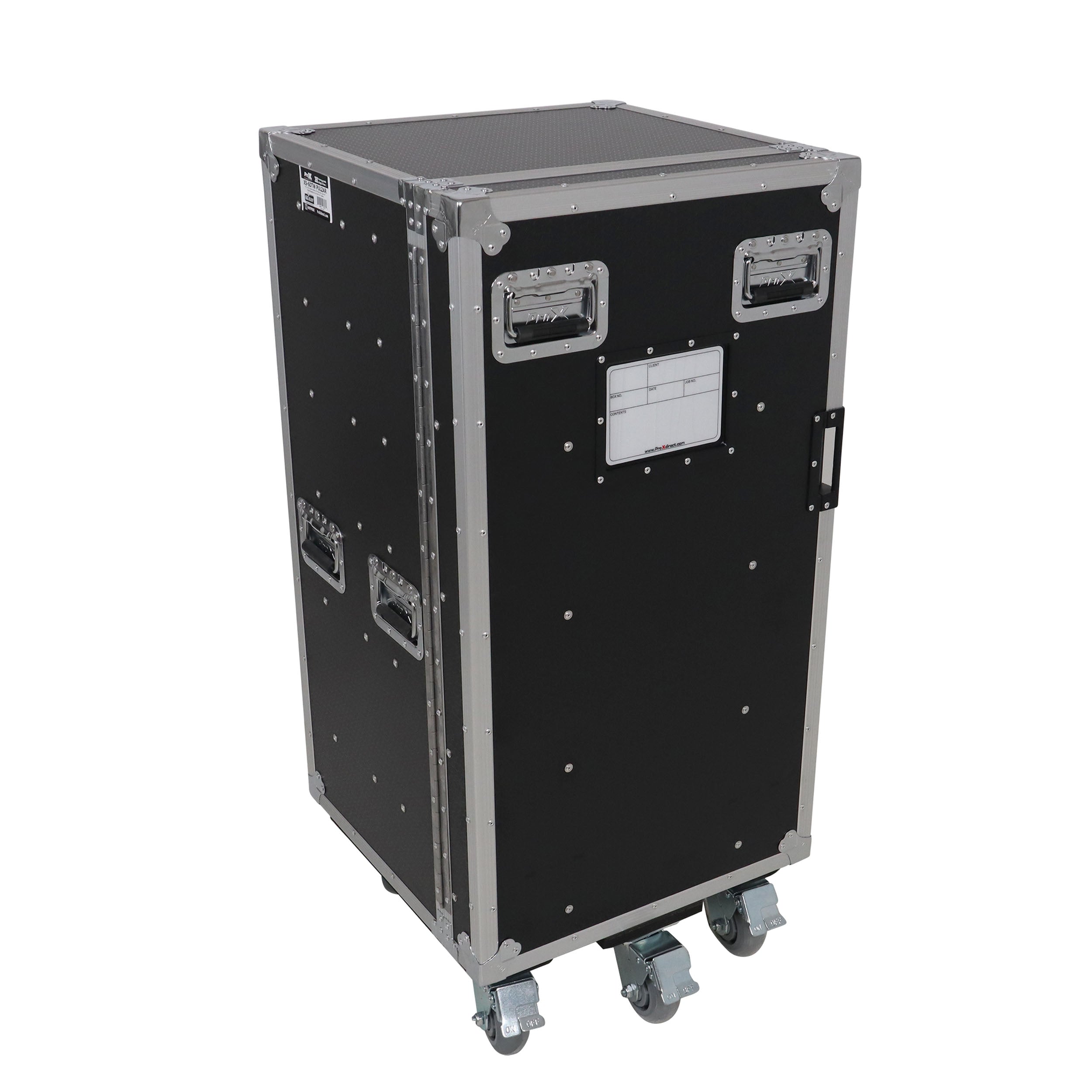 ProX Pro 6 Utility Drawer Workbox ATA Flight Style Case with Hinged Storage Door and Five 5 inch Casters