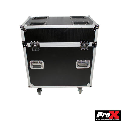 ProX ATA Flight Style Road Case 24" in. Aluminum 8mm F34 F32 F31 Truss Base Plates - Fits 6x