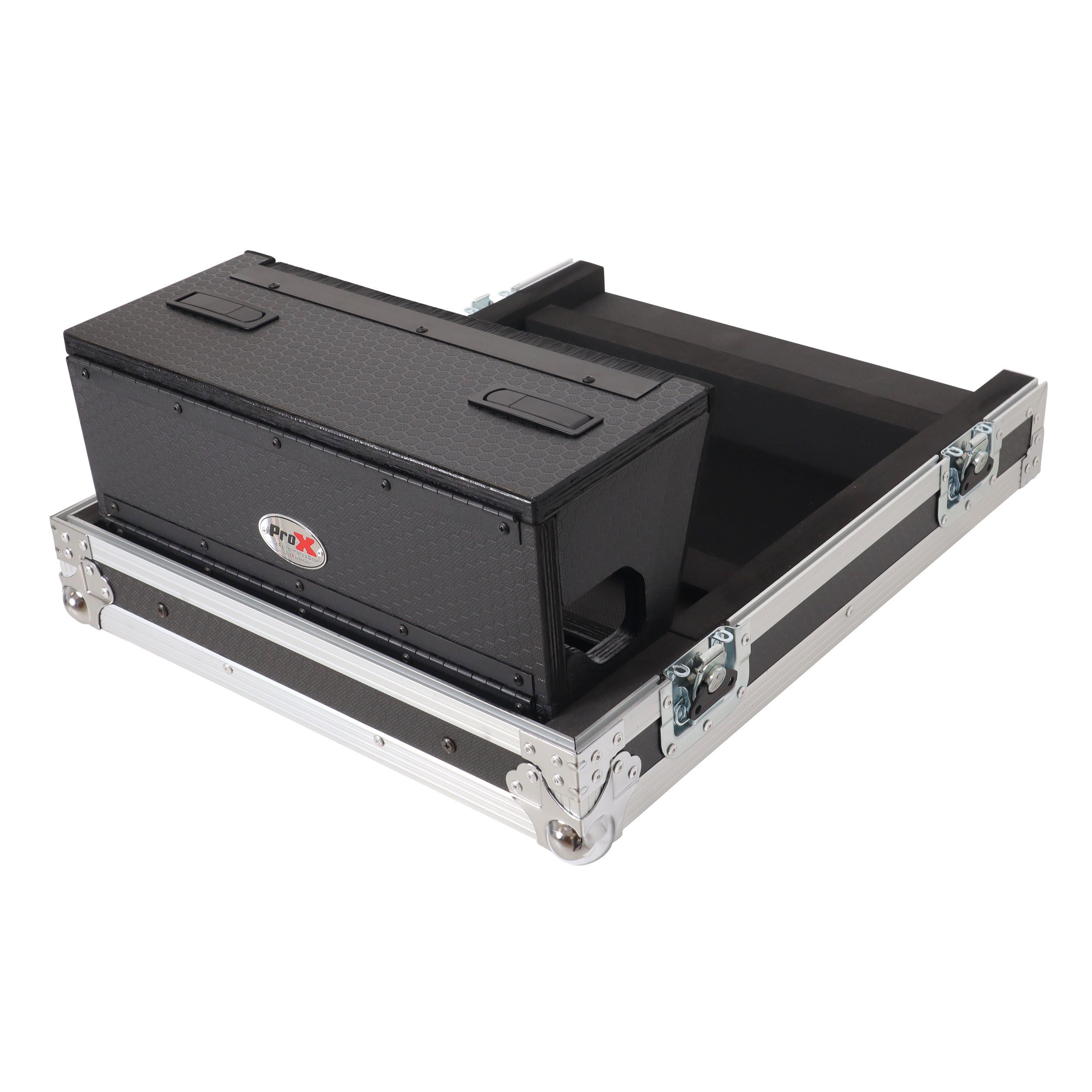 ProX ATA Digital Audio Mixer Flight Case for Allen & Heath QU5 Console with Doghouse compartment and 4x Caster wheels