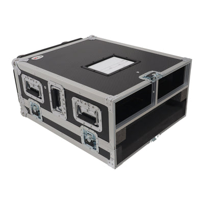 ProX ATA Digital Audio Mixer Flight Case for Allen & Heath QU5 Console with Doghouse compartment and 4x Caster wheels