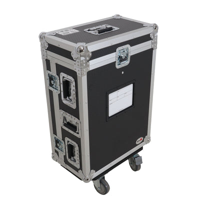 ProX ATA Digital Audio Mixer Flight Case for Allen & Heath QU5 Console with Doghouse compartment and 4x Caster wheels