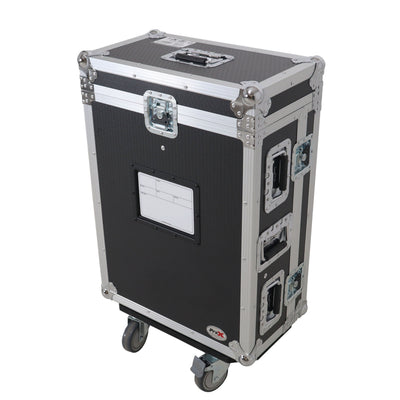 ProX ATA Digital Audio Mixer Flight Case for Allen & Heath QU5 Console with Doghouse compartment and 4x Caster wheels