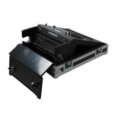 ProX ATA Digital Audio Mixer Flight Case for Allen & Heath QU5 Console with Doghouse compartment and 4x Caster wheels
