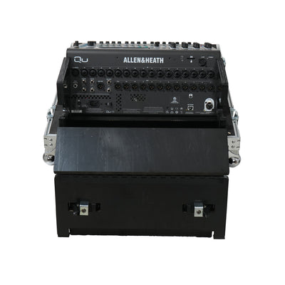 ProX ATA Digital Audio Mixer Flight Case for Allen & Heath QU5 Console with Doghouse compartment and 4x Caster wheels