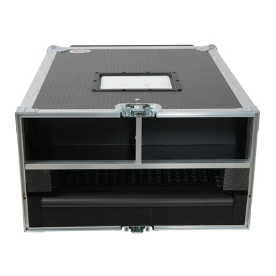 ProX ATA Digital Audio Mixer Flight Case for Allen & Heath QU5 Console with Doghouse compartment and 4x Caster wheels