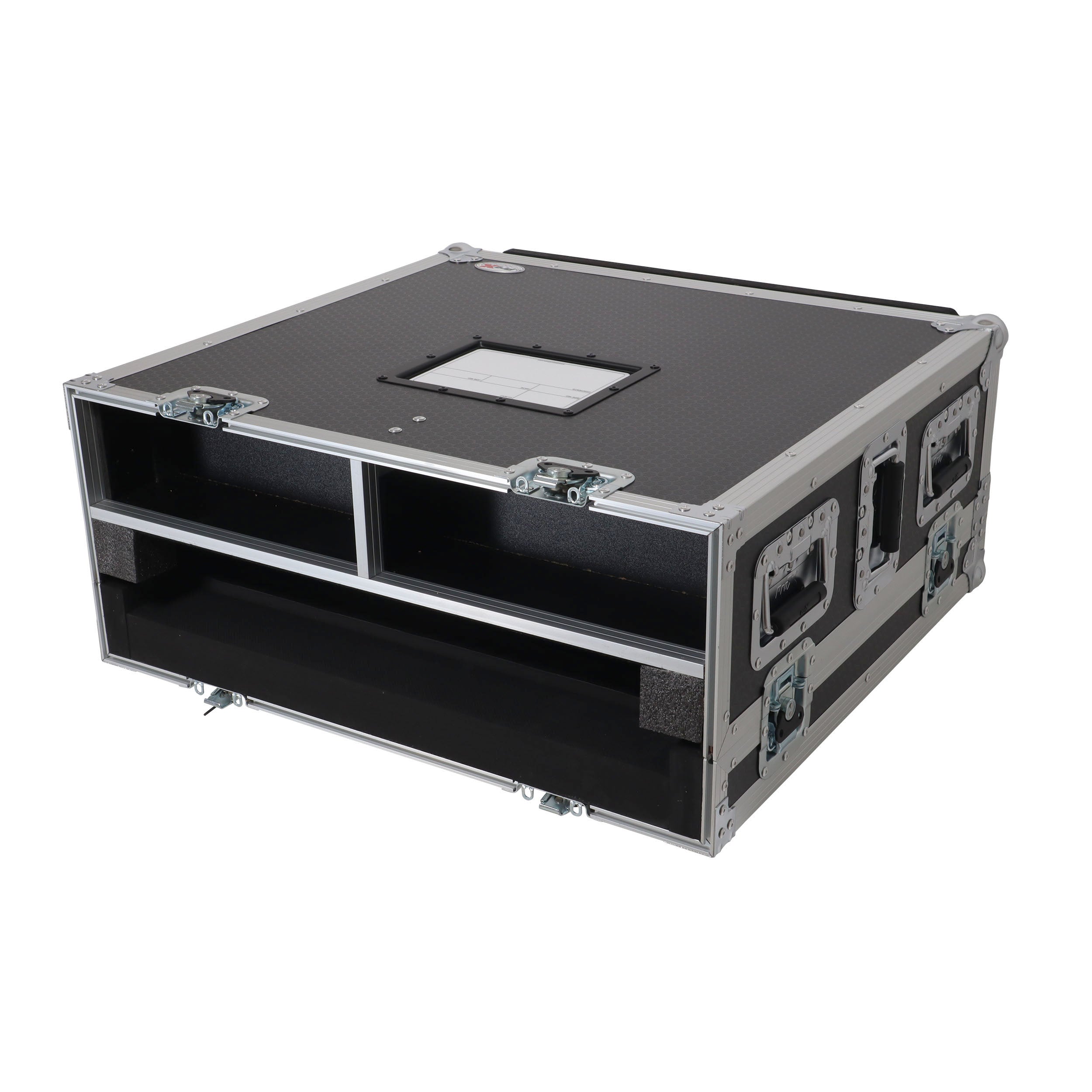 ProX ATA Digital Audio Mixer Flight Case for Allen & Heath QU6 Console with Doghouse compartment and 4x Caster wheels