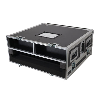 ProX ATA Digital Audio Mixer Flight Case for Allen & Heath QU6 Console with Doghouse compartment and 4x Caster wheels