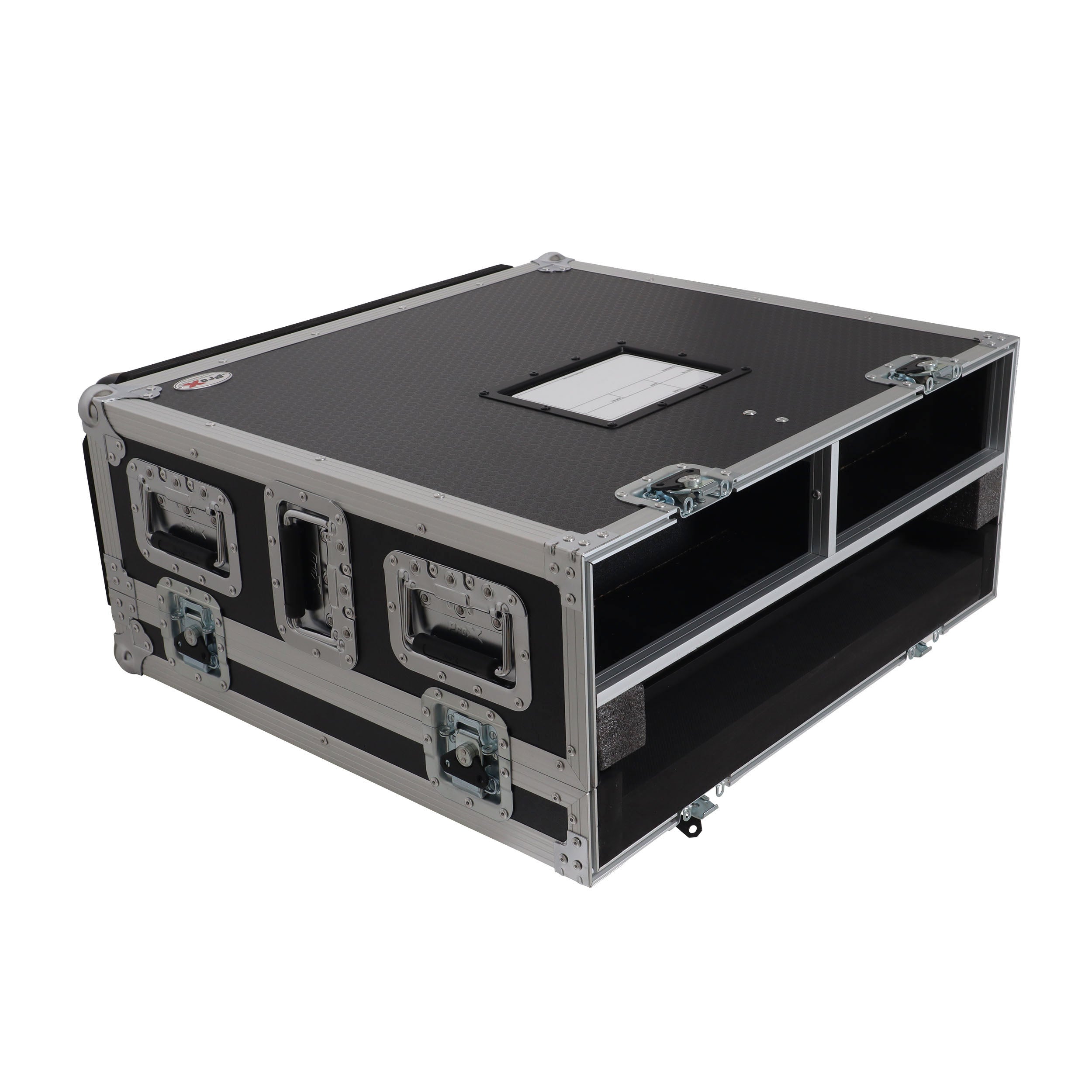 ProX ATA Digital Audio Mixer Flight Case for Allen & Heath QU6 Console with Doghouse compartment and 4x Caster wheels