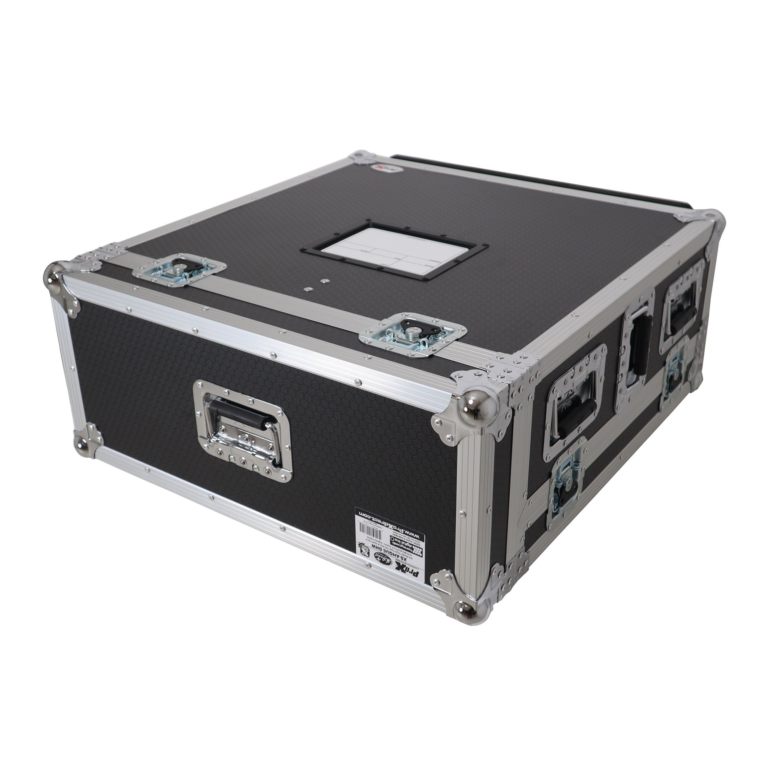 ProX ATA Digital Audio Mixer Flight Case for Allen & Heath QU6 Console with Doghouse compartment and 4x Caster wheels