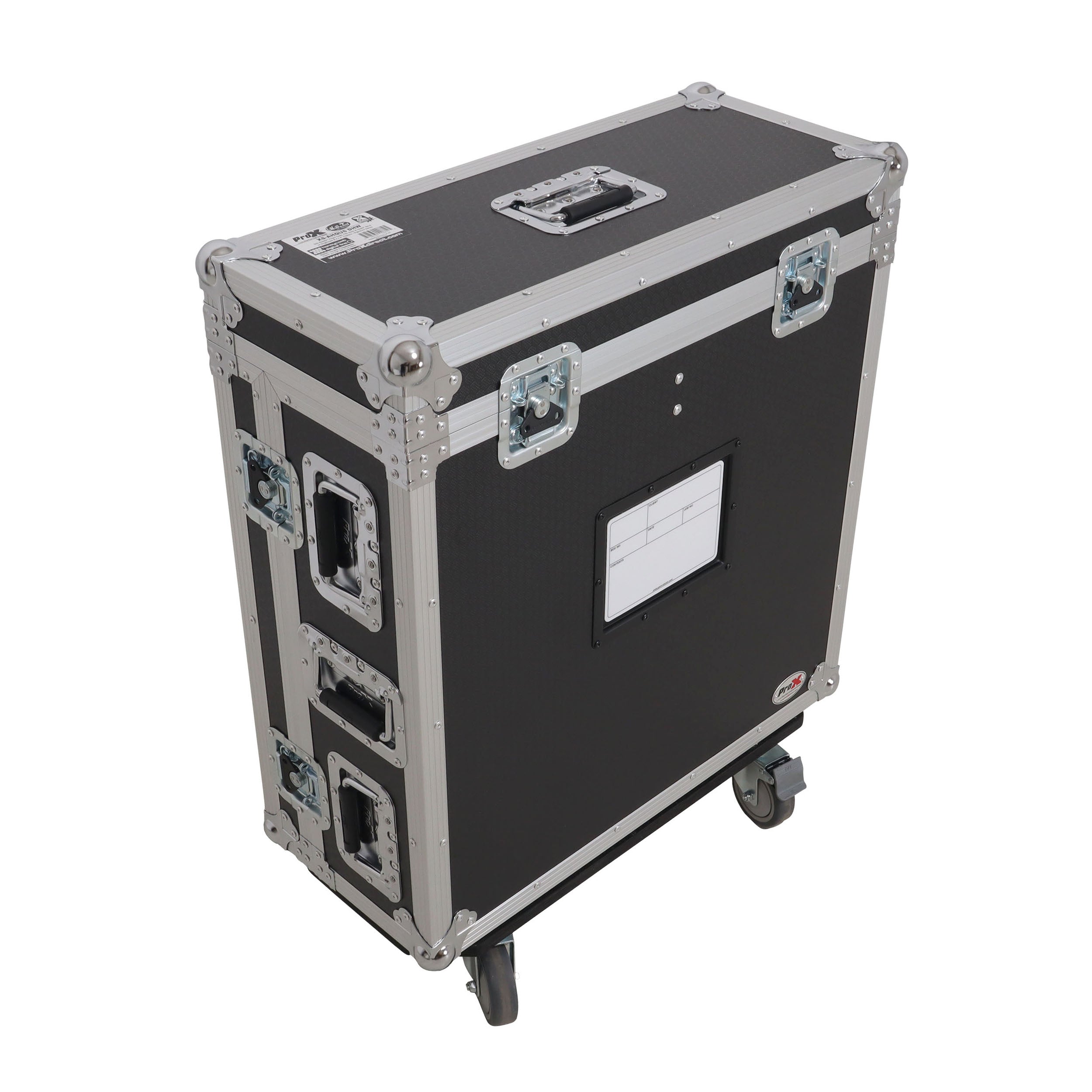 ProX ATA Digital Audio Mixer Flight Case for Allen & Heath QU6 Console with Doghouse compartment and 4x Caster wheels