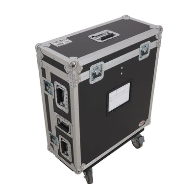ProX ATA Digital Audio Mixer Flight Case for Allen & Heath QU6 Console with Doghouse compartment and 4x Caster wheels