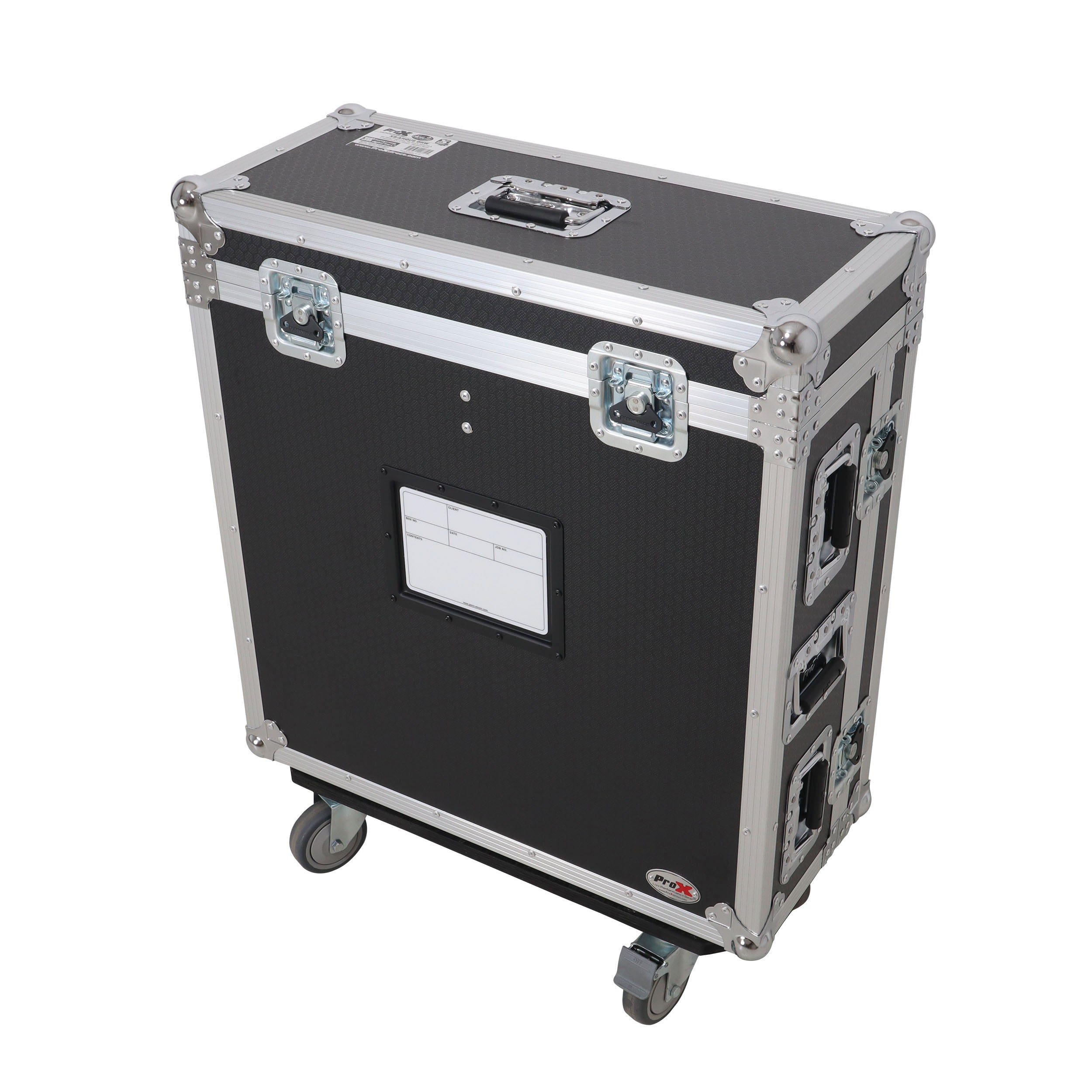 ProX ATA Digital Audio Mixer Flight Case for Allen & Heath QU6 Console with Doghouse compartment and 4x Caster wheels
