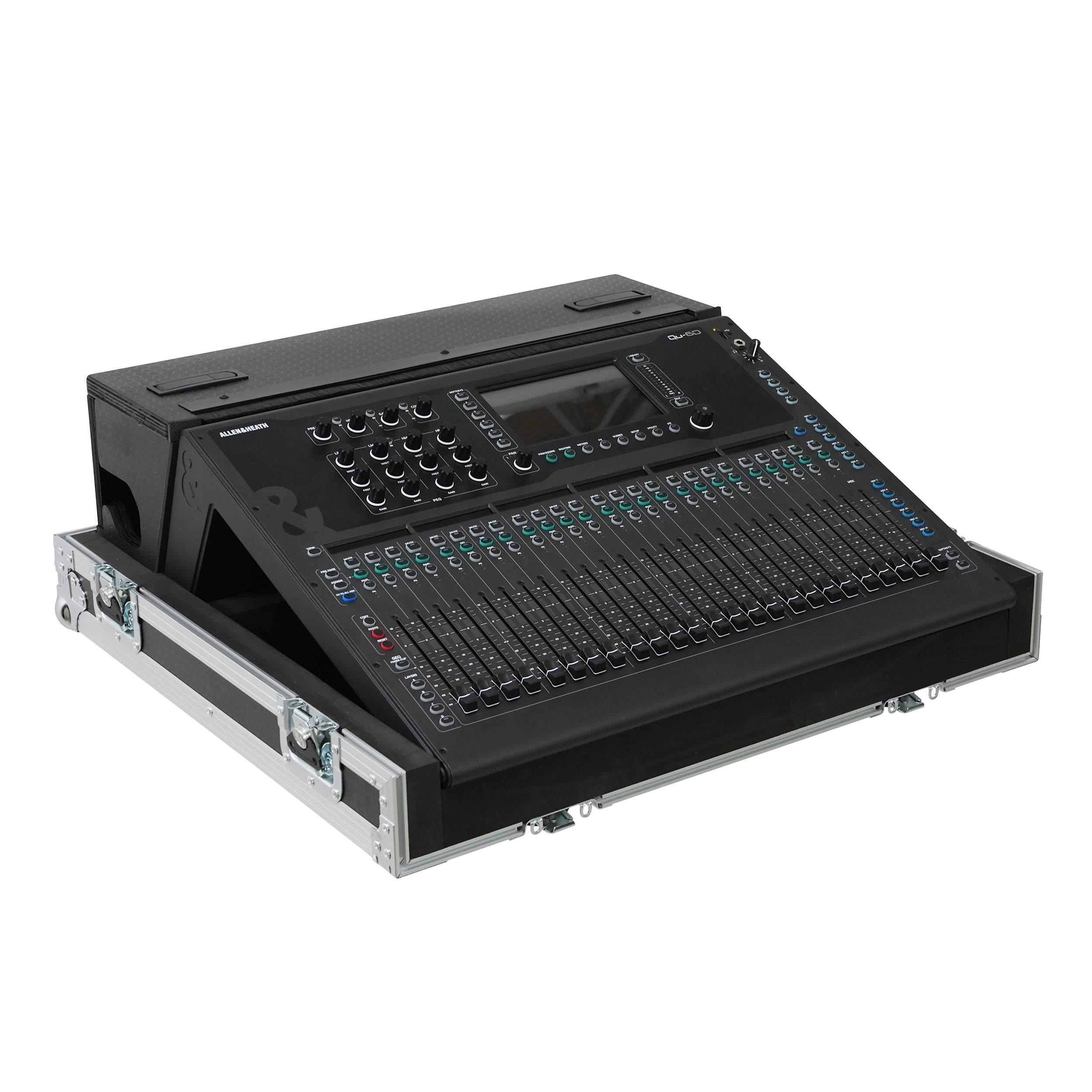ProX ATA Digital Audio Mixer Flight Case for Allen & Heath QU6 Console with Doghouse compartment and 4x Caster wheels