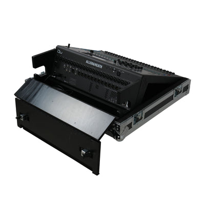 ProX ATA Digital Audio Mixer Flight Case for Allen & Heath QU6 Console with Doghouse compartment and 4x Caster wheels