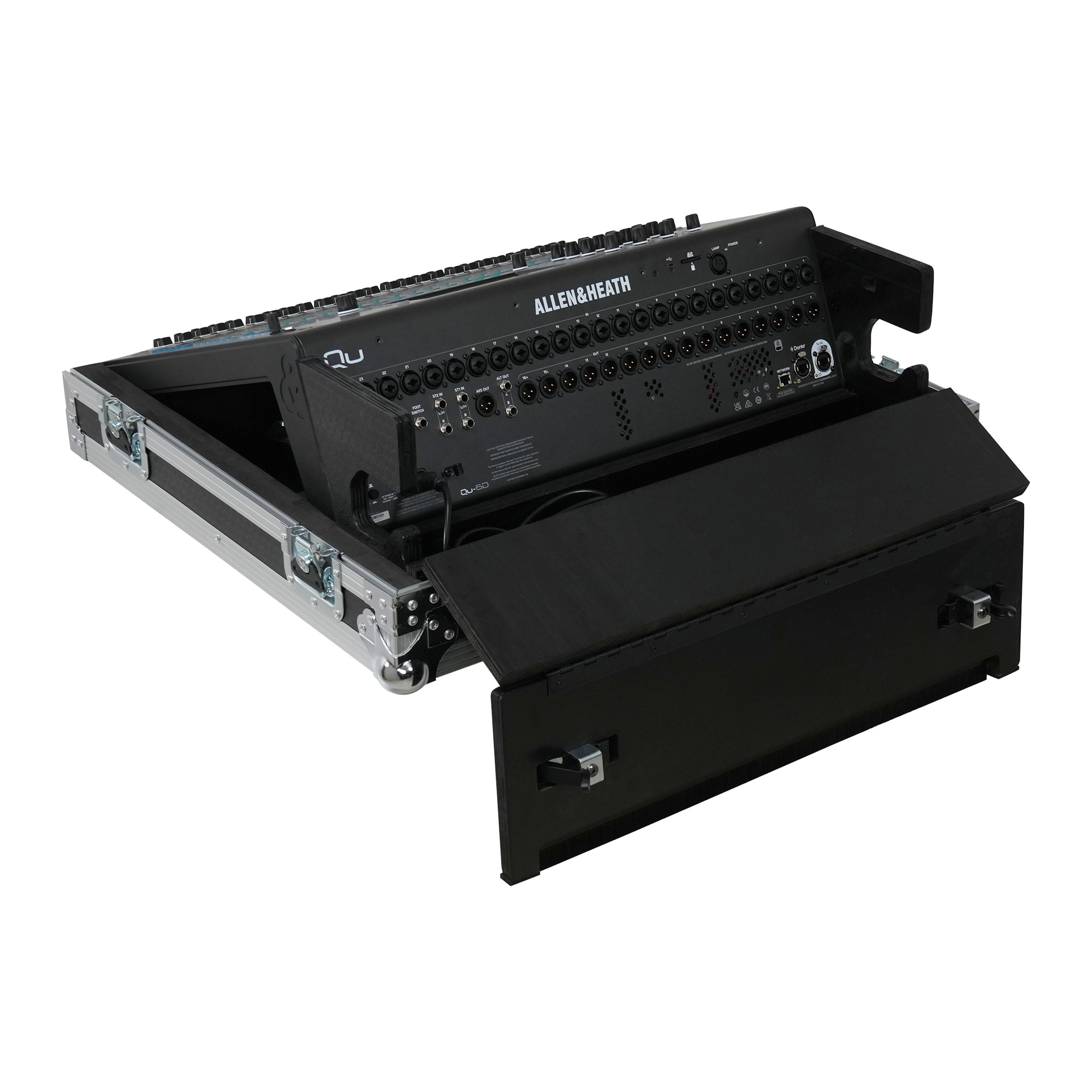 ProX ATA Digital Audio Mixer Flight Case for Allen & Heath QU6 Console with Doghouse compartment and 4x Caster wheels