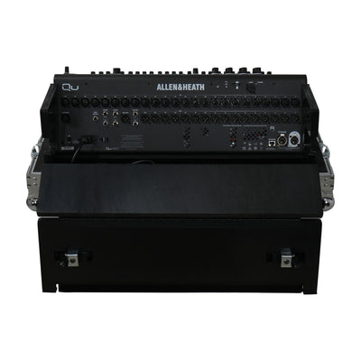 ProX ATA Digital Audio Mixer Flight Case for Allen & Heath QU6 Console with Doghouse compartment and 4x Caster wheels