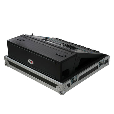 ProX ATA Digital Audio Mixer Flight Case for Allen & Heath QU6 Console with Doghouse compartment and 4x Caster wheels