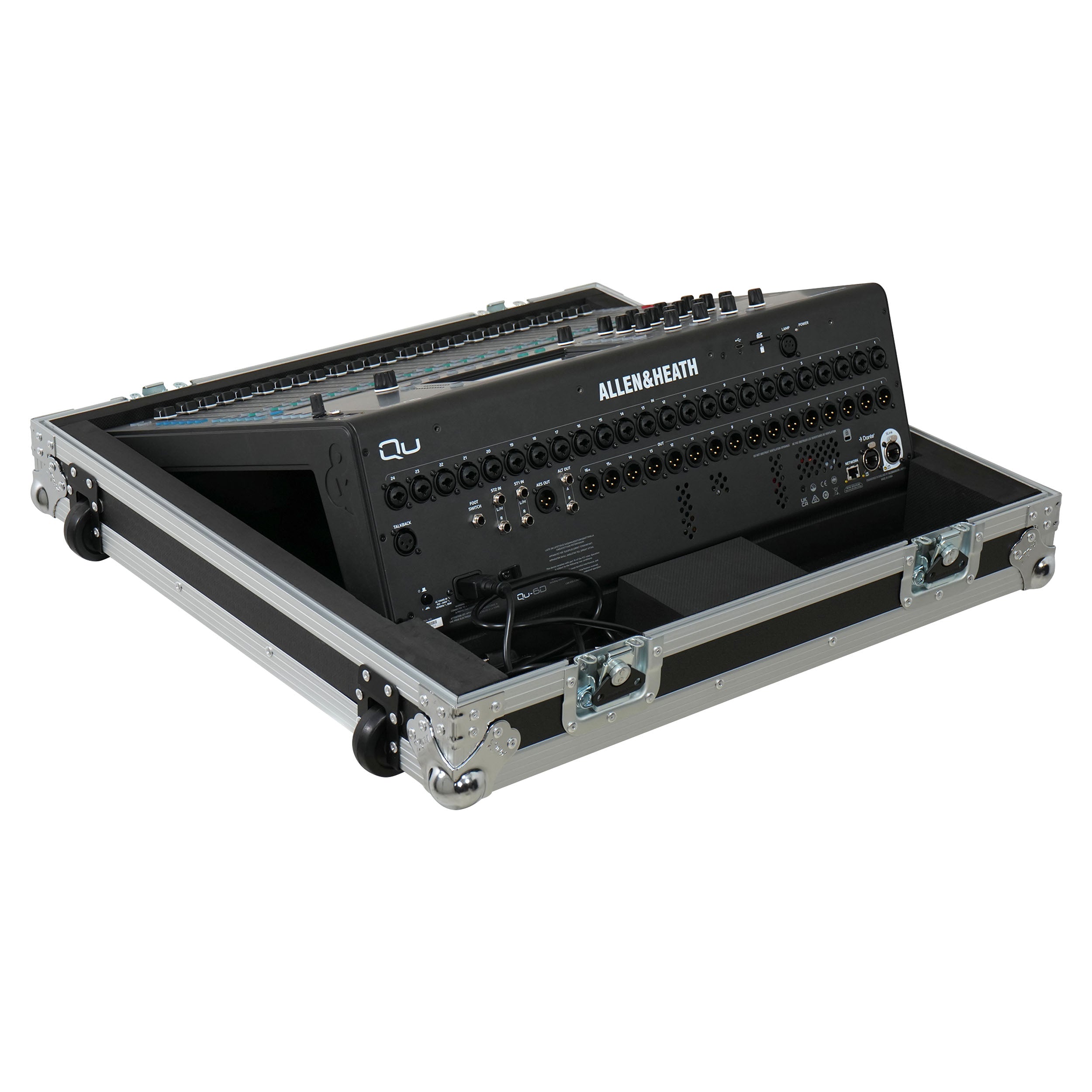 ProX Flight Case for Allen & Heath QU6 ATA Digital Audio Mixer Console and 2x Low Profile Wheels