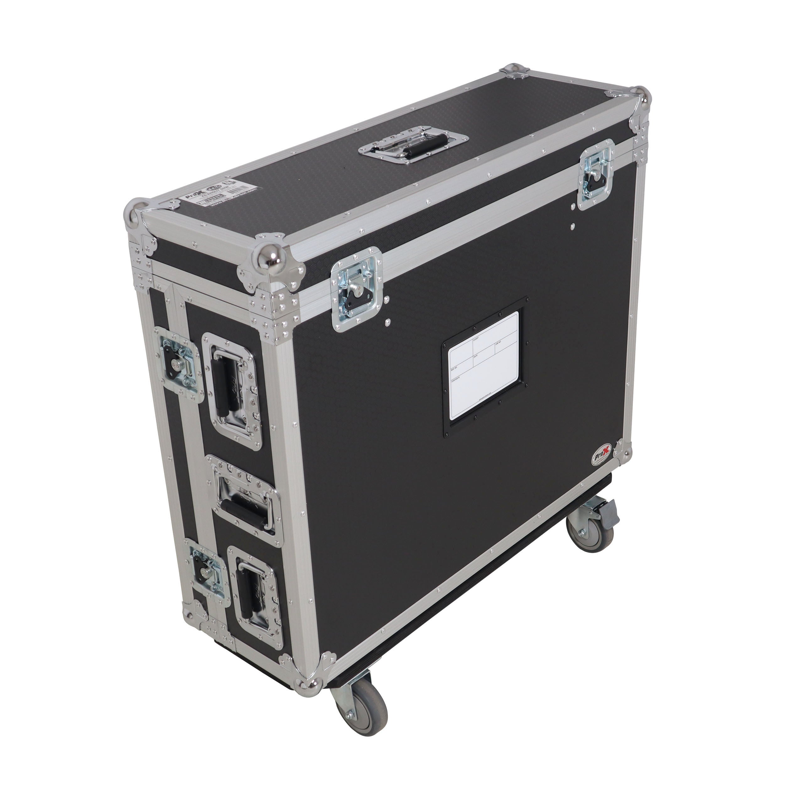 ProX ATA Digital Audio Mixer Flight Case for Allen & Heath QU7 Console with Doghouse compartment and 4x Caster wheels