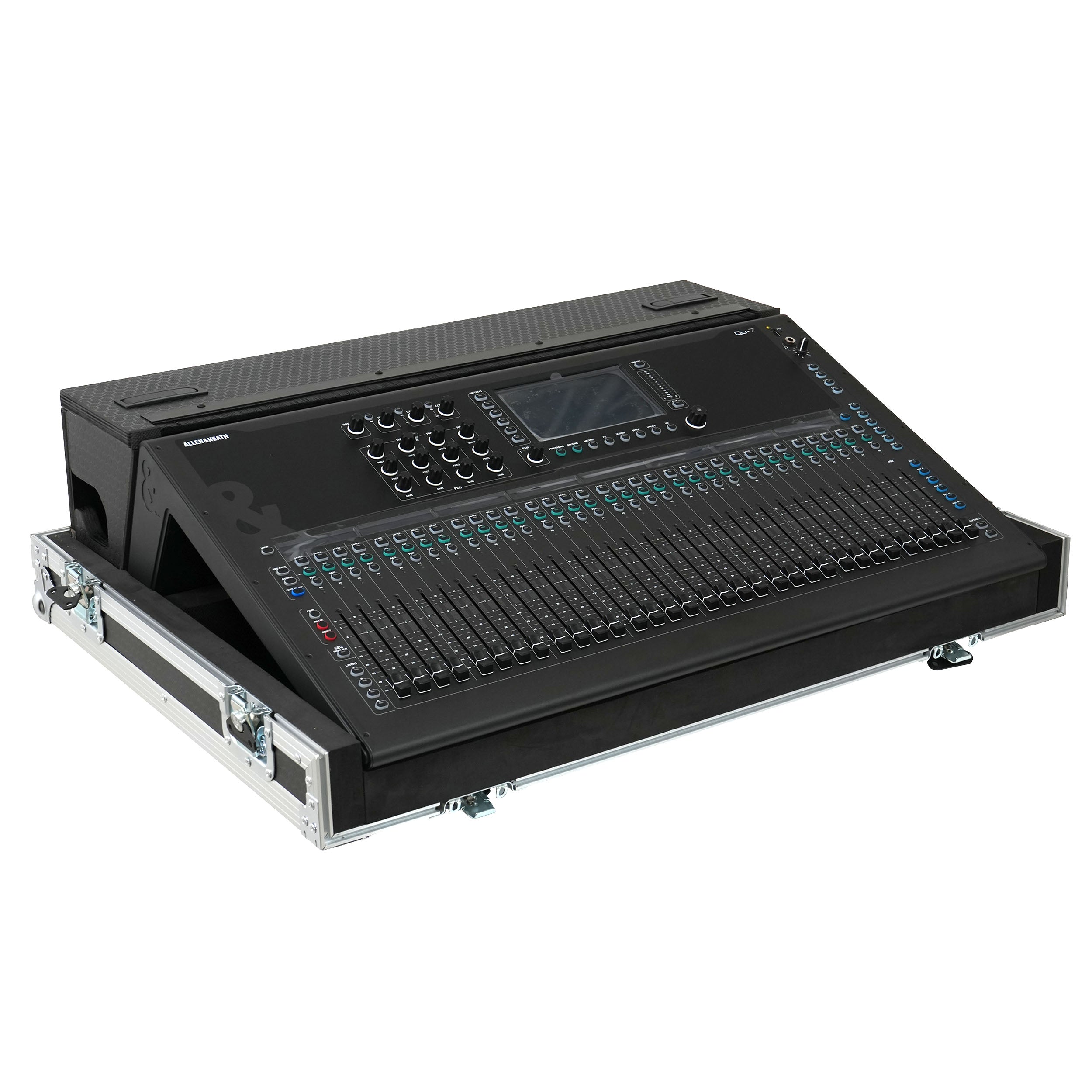ProX ATA Digital Audio Mixer Flight Case for Allen & Heath QU7 Console with Doghouse compartment and 4x Caster wheels