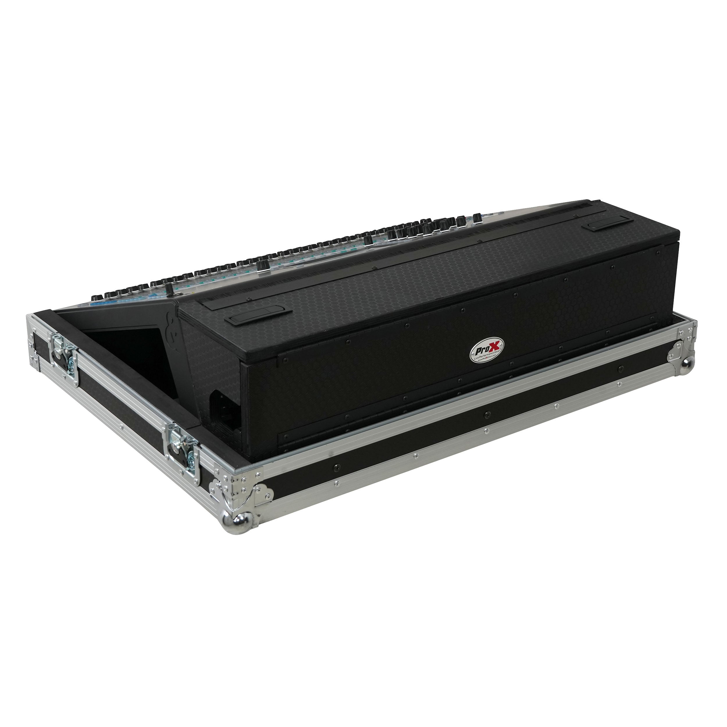 ProX ATA Digital Audio Mixer Flight Case for Allen & Heath QU7 Console with Doghouse compartment and 4x Caster wheels