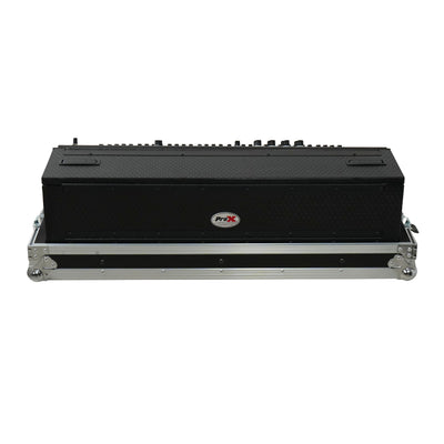 ProX ATA Digital Audio Mixer Flight Case for Allen & Heath QU7 Console with Doghouse compartment and 4x Caster wheels