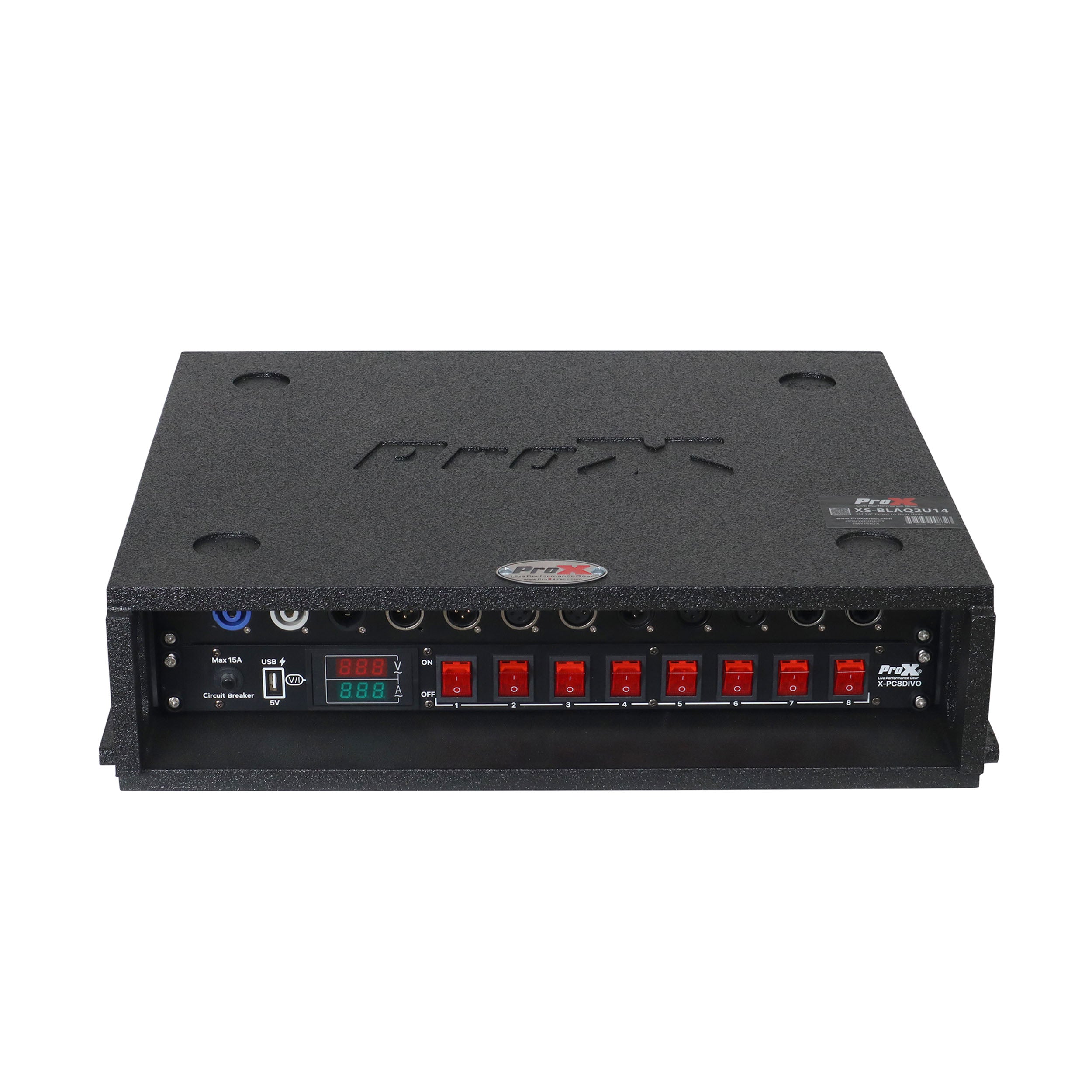 ProX 2U Rack Case 14" Deep Vertical Amp Rack Polyurea Coated BLAQ Series