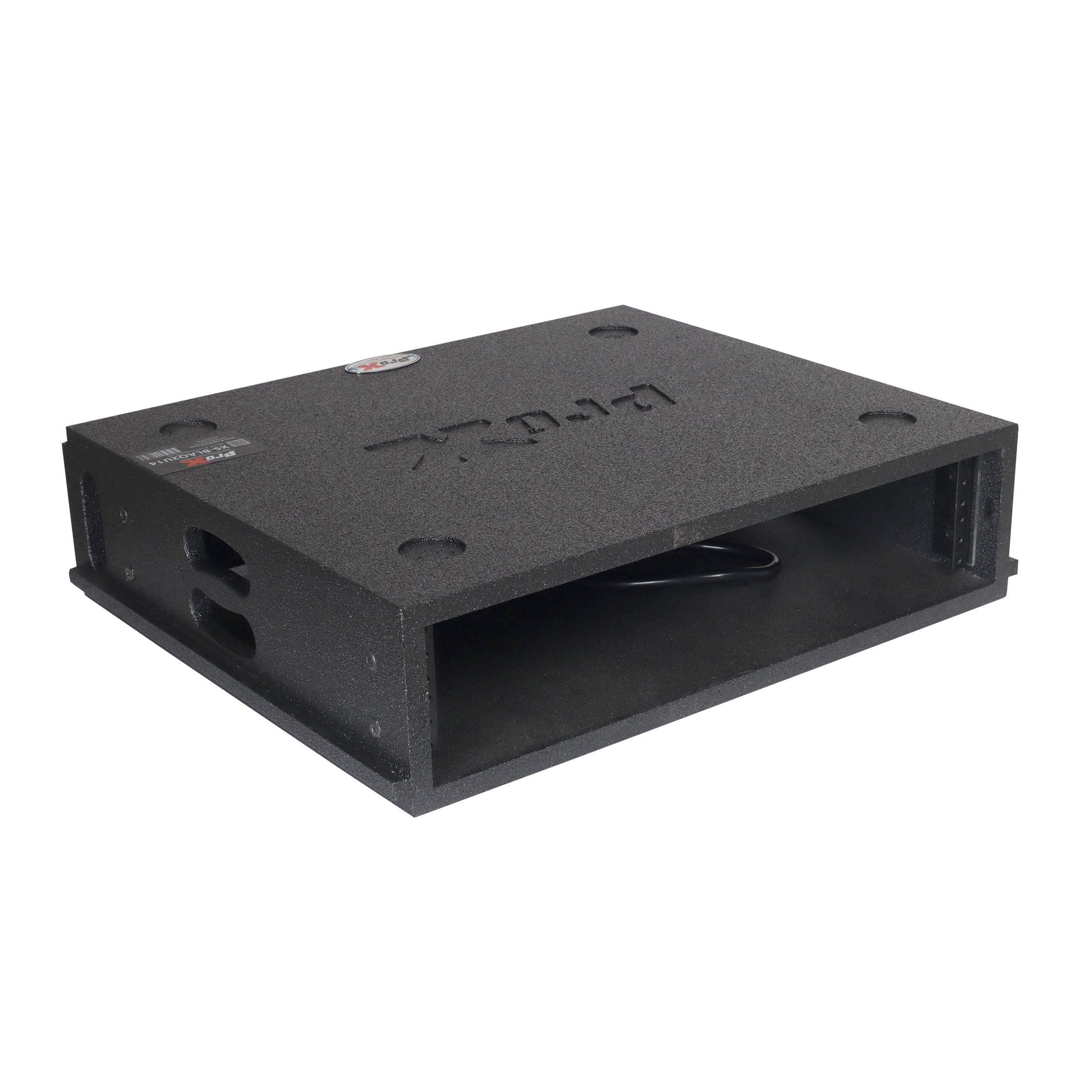 ProX 2U Rack Case 14" Deep Vertical Amp Rack Polyurea Coated BLAQ Series