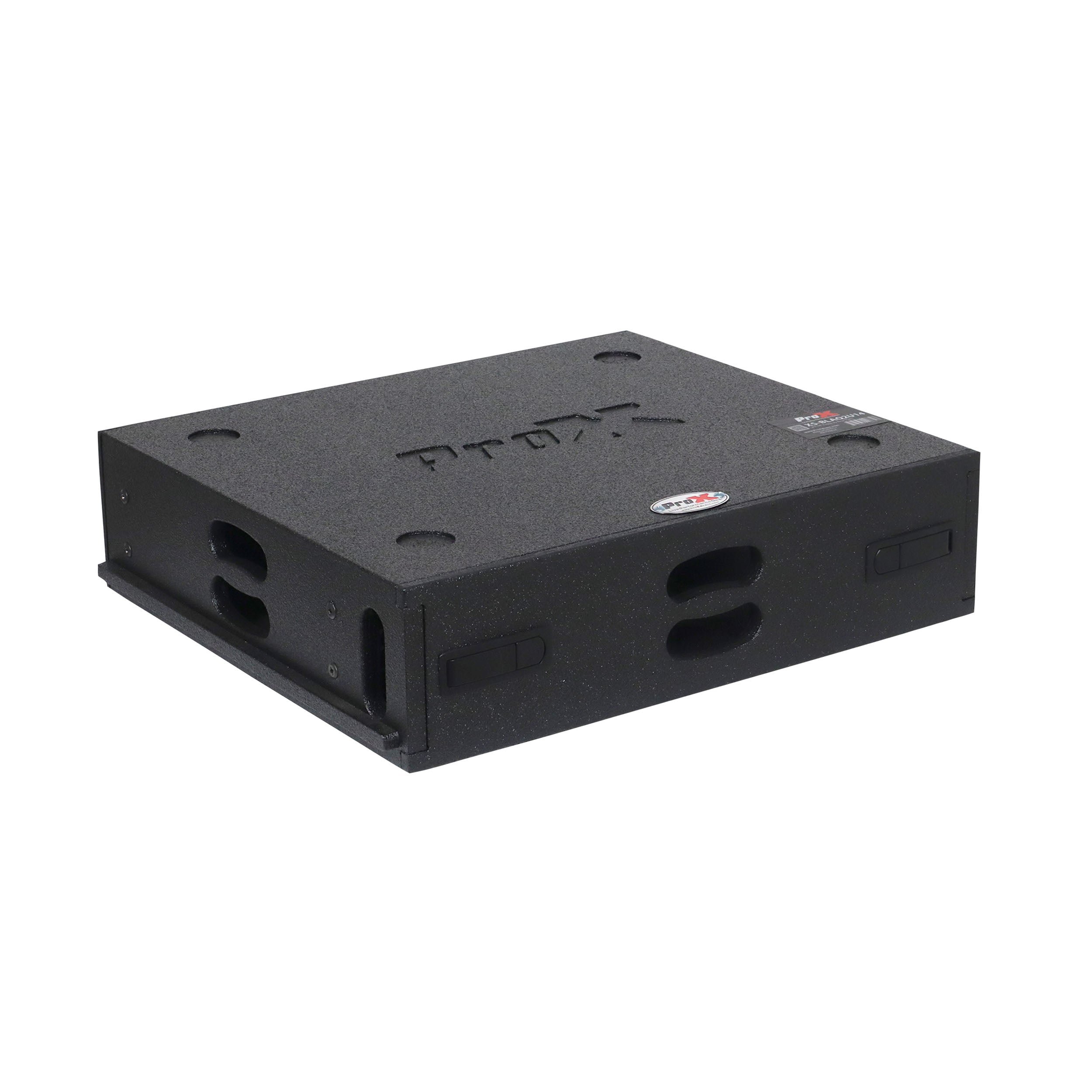 ProX 2U Rack Case 14" Deep Vertical Amp Rack Polyurea Coated BLAQ Series