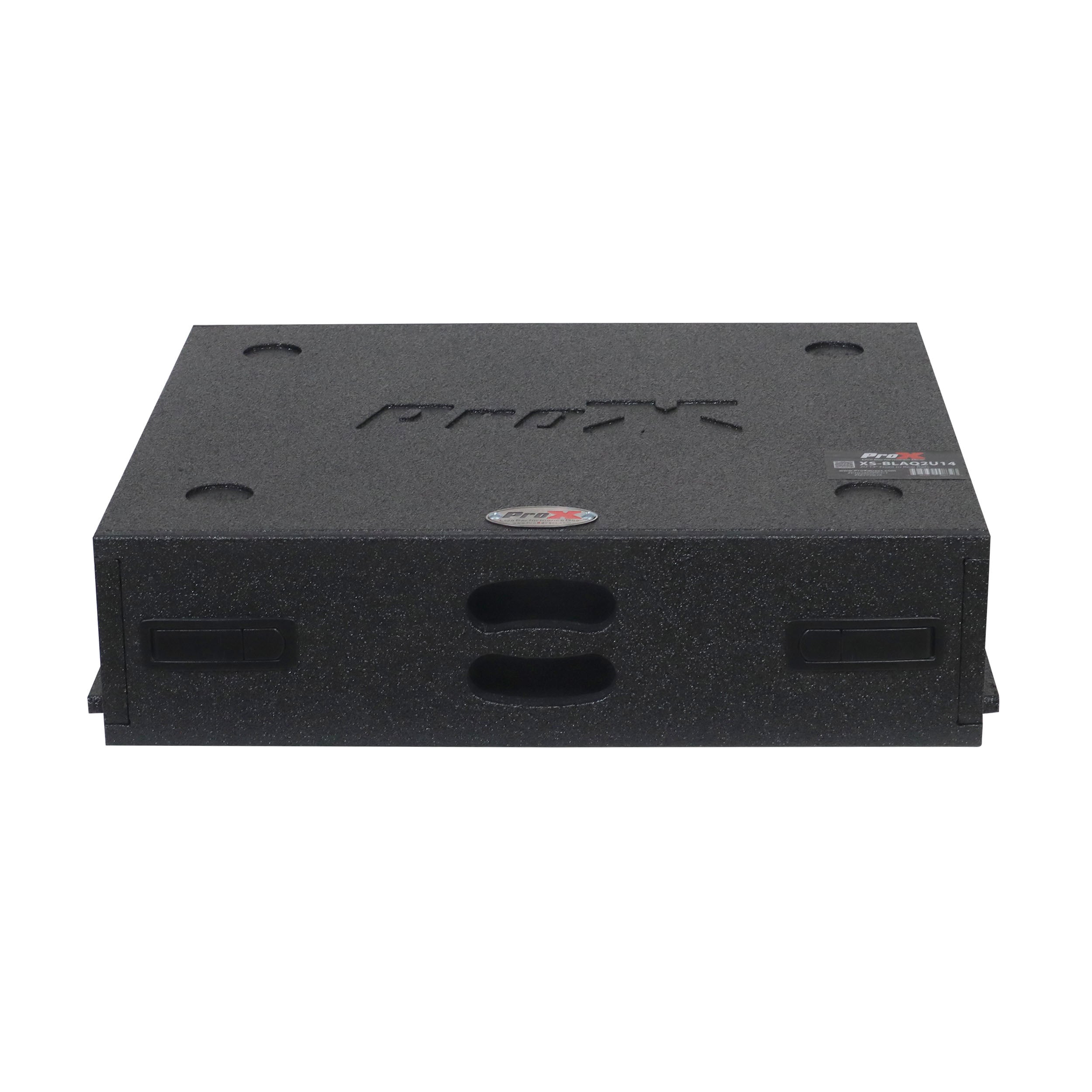 ProX 2U Rack Case 14" Deep Vertical Amp Rack Polyurea Coated BLAQ Series