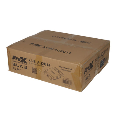 ProX 2U Rack Case 14" Deep Vertical Amp Rack Polyurea Coated BLAQ Series