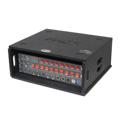 ProX 4U Rack Case 14" Deep Vertical Amp Rack Polyurea Coated BLAQ Series
