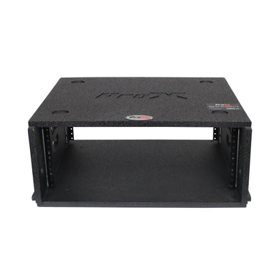 ProX 4U Rack Case 14" Deep Vertical Amp Rack Polyurea Coated BLAQ Series