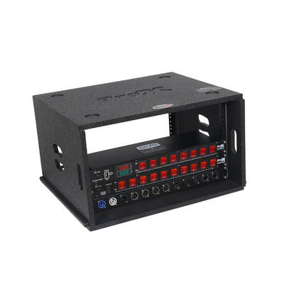 ProX 6U Rack Case 14" Deep Vertical Amp Rack Polyurea Coated BLAQ Series