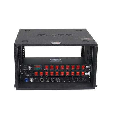 ProX 6U Rack Case 14" Deep Vertical Amp Rack Polyurea Coated BLAQ Series
