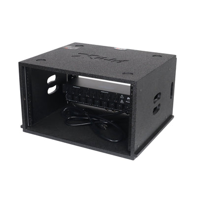 ProX 6U Rack Case 14" Deep Vertical Amp Rack Polyurea Coated BLAQ Series
