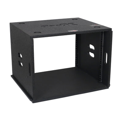 ProX 8U Rack Case 14" Deep Vertical Amp Rack Polyurea Coated BLAQ Series