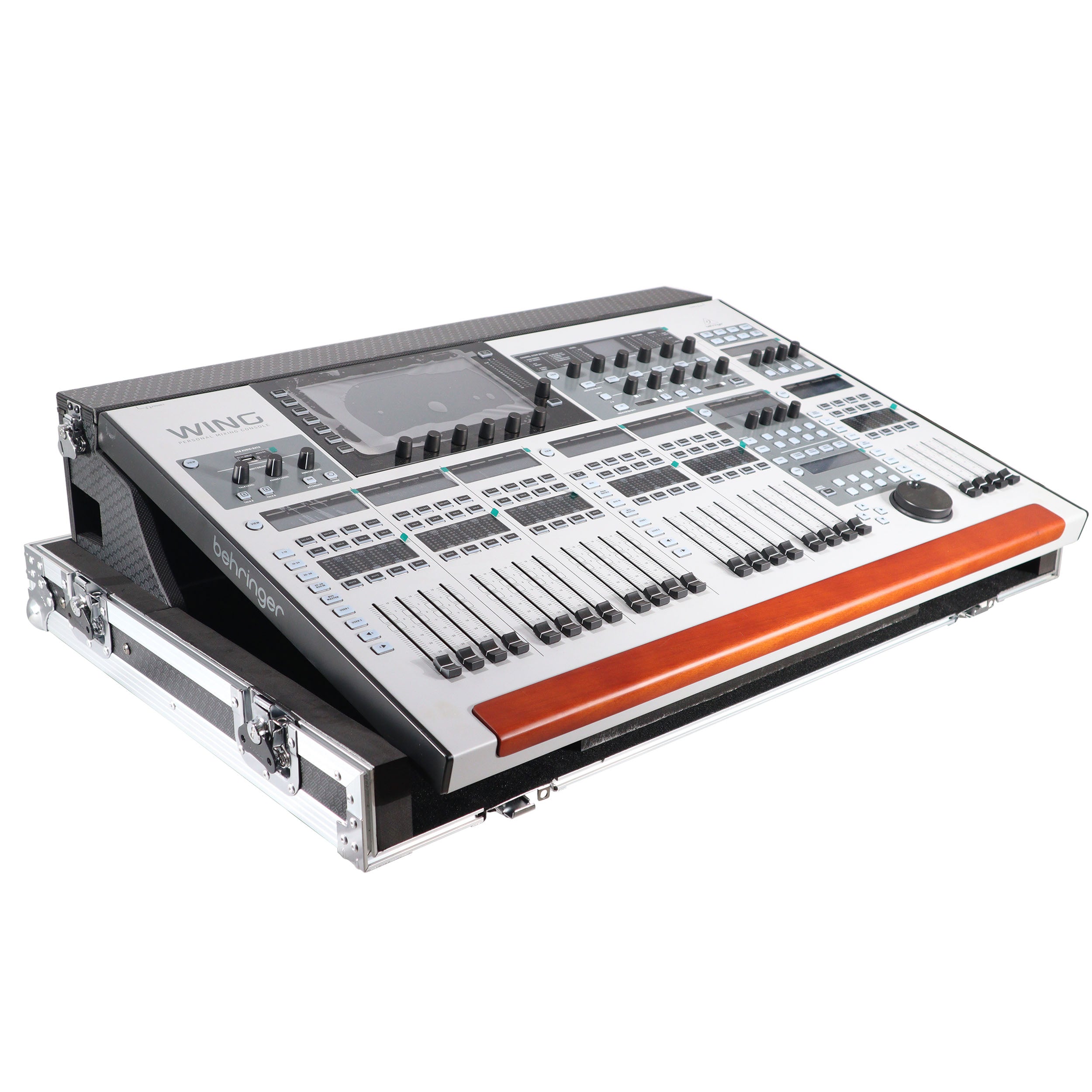 ProX ATA Digital Audio Mixer Flight Case for Behringer WING Console with Doghouse compartment and Caster wheels