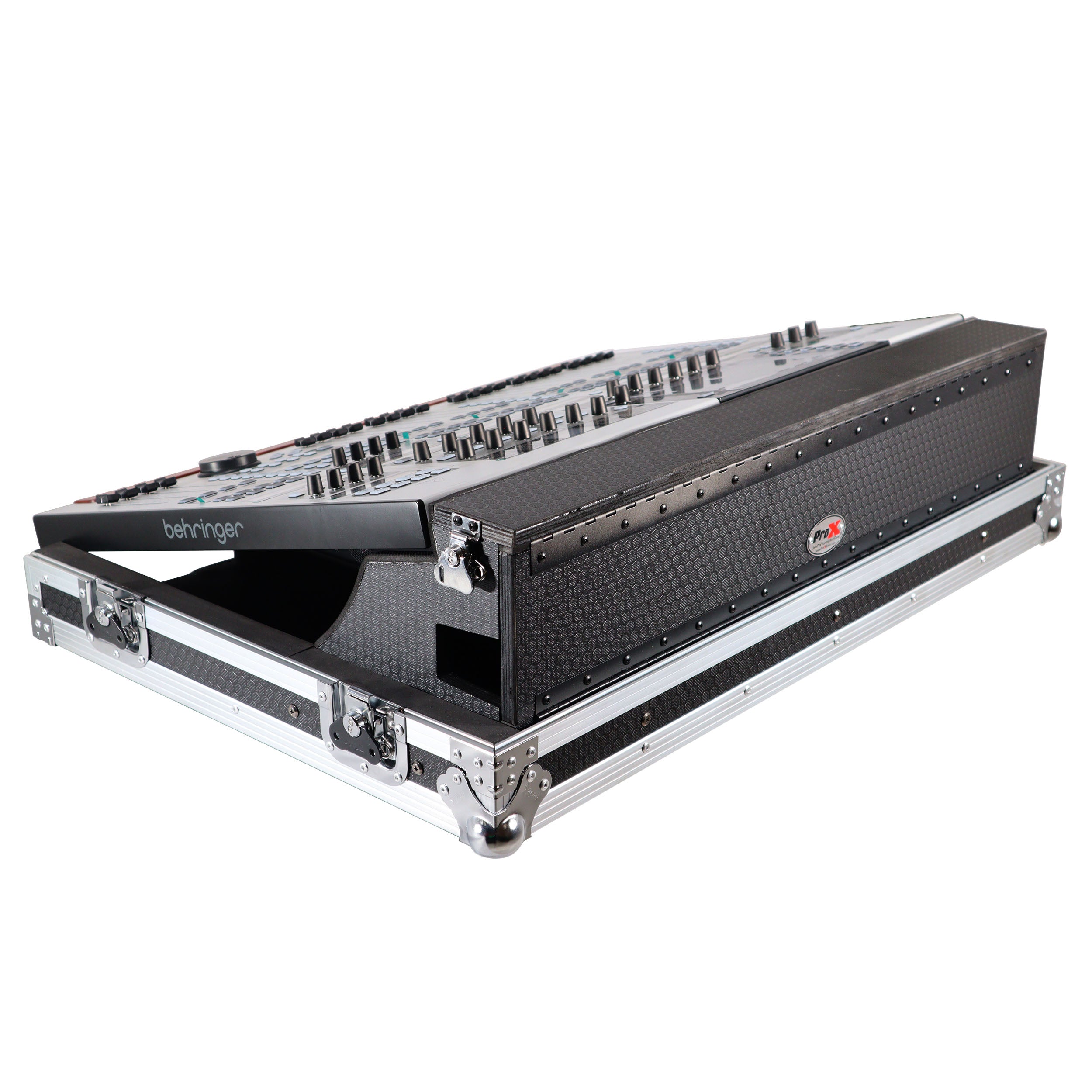 ProX ATA Digital Audio Mixer Flight Case for Behringer WING Console with Doghouse compartment and Caster wheels